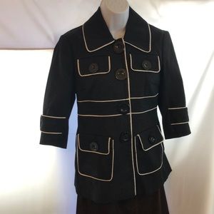 Kensie XS fully lined black & white jacket.